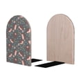 thumbnail image 2 of Lsque Hedgehogs and Flowers1 Printed Wood Bookends,Non-Skid Bookend for Shelves,Heavy Duty Support Bookends,Non-Slip Foam Pads for Office, Home, and Library,1 Pair, 2 of 8