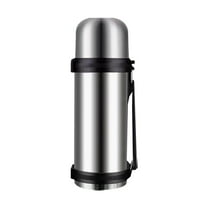 MOQIN Large Coffee Thermo for Travel, Insulated Stainless Steel Water Bottle with Cup and Handle, Water Jug for 24hr Hot and Cold Drinks, Vacuum Flask for Camping, Fishing & Working