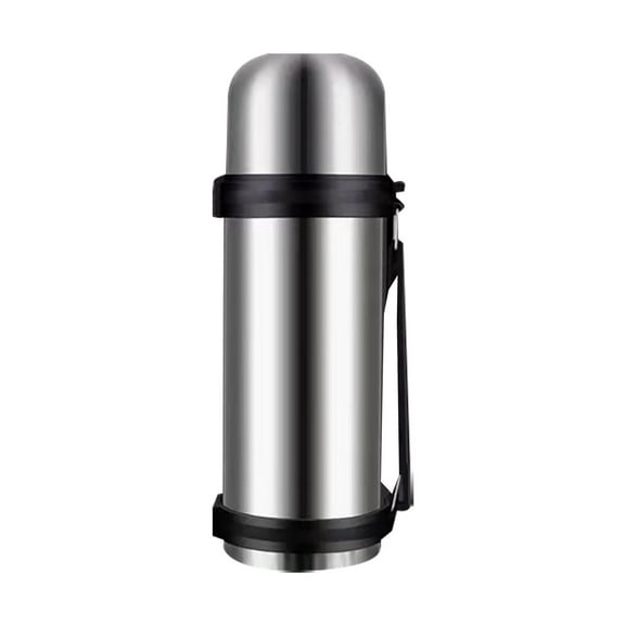 MOQIN Large Coffee Thermo for Travel, Insulated Stainless Steel Water Bottle with Cup and Handle, Water Jug for 24hr Hot and Cold Drinks, Vacuum Flask for Camping, Fishing & Working