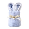 thumbnail image 2 of 1 Set Shower Favors Bunny Towels Coral Fleece Hand Towels with Bags for Bathroom Kitchen Spring Holiday Easter Wedding Birthday Baptism Souvenirs Gifts 19.6x9.8 in, 2 of 4