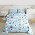 thumbnail image 2 of Castle Fairy Cartoon Unicorn 2Pcs Bedding Comforter Set for Girls Kids,Princess Castle Twin Comforter Sets,Girly Flower Rainbow Breathable Bedding Set,Super Cozy Room Decor, 2 of 8