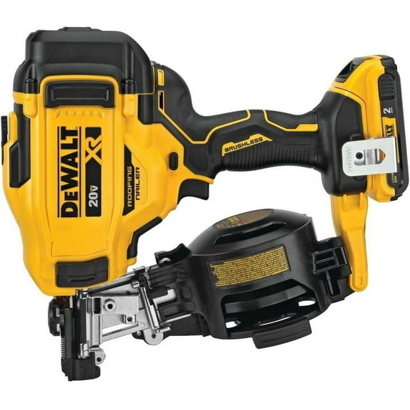 DEWALT 20V Max Cordless Coil Roofing Nailer Kit - Brushless Motor - 15 Degree