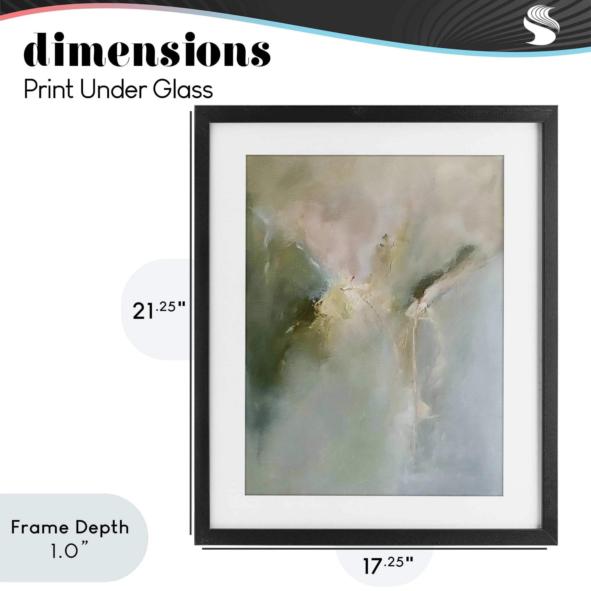 Stupell Industries Ethereal Brushwork Harmony Black Framed Print Under Glass, design by Riley B