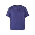 thumbnail image 5 of Time and Tru Women's Mixed Knit Sweater with Short Sleeves, Lightweight, Sizes XS-XXXL, 5 of 5