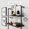 thumbnail image 6 of Nathan James Theo 6-Shelf Tall Bookcase, Open Wall Mount Ladder Bookshelf with Industrial Metal Frame, Nutmeg/Black, 6 of 7