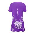 thumbnail image 5 of QIPOPIQ Robe Maxi pour Femme Plage Élégante à Manches Courtes Tendance Décontractée Robes Aguichant d'Été Robe à Volants Imprimé Floral Chandail à Enfiler Robe à Col Rond Offres 2023, 5 of 5