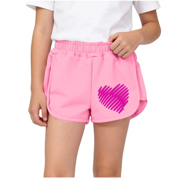 Pantalones Cortos de Cintura Elástica Impresa de Niños de Tamaño Medio Pantalones de Ropa Exterior de Verano Casual para Niños Y Niñas
