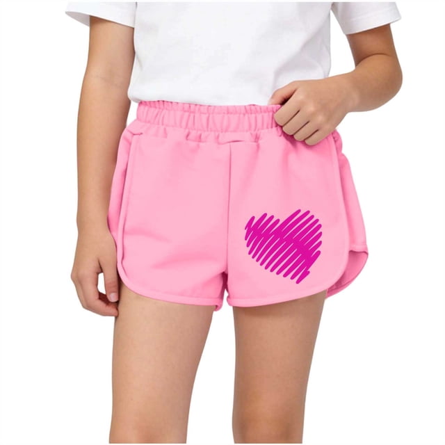 Pantalones Cortos de Cintura Elástica Impresa de Niños de Tamaño Medio Pantalones de Ropa Exterior de Verano Casual para Niños Y Niñas