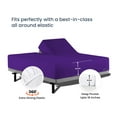 thumbnail image 4 of SGI Bedding Egyptian Cotton Top Split Sheet Set Solid Adjustable Bed 39" Split Head Cal King 600 TC 18" Deep Purple, 4 of 9