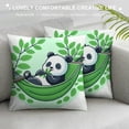 thumbnail image 3 of Autua Panda Leaves Hammock Graphic Decorative Throw Pillow Cover for Home Couch Living Room Bed Sofa, Autumn Theme, Printed on Both Sides, 1PC 22x22in, 3 of 5