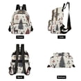 thumbnail image 4 of FORMRS Mini Backpack Purse for Women Quilted Travel Daypack Casual Shoulder Bag, Beige Christmas Forest, 4 of 7