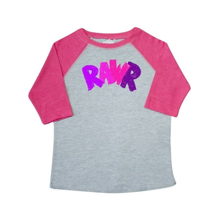 

Inktastic Rawr Distressed Text in Pink and Purple Gift Toddler Boy or Toddler Girl T-Shirt