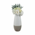 thumbnail image 6 of Sagebrook Home Ceramic 17"h 2-tone Vase, Creme/white, 6 of 7