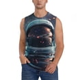 thumbnail image 1 of Balery Astronaut Helmet Reflections Camisetas sin mangas para hombre, absorbe la humedad y protege contra el mal olor.-Medium, 1 of 7