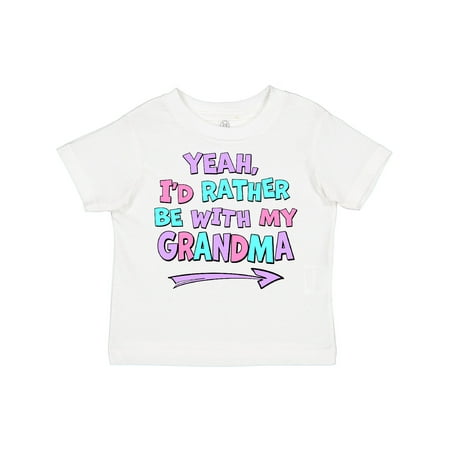 

Inktastic Yeah I d Rather Be with My Grandma in Pink Blue and Purple Boys or Girls Toddler T-Shirt