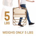 thumbnail image 3 of Camping Chair, Aluminum Frame, Folding Chair with Hard Arms Shoulder for Adults Camping Festival Sand,  Wood Grain Supports 220lbs (Khaki), 3 of 9