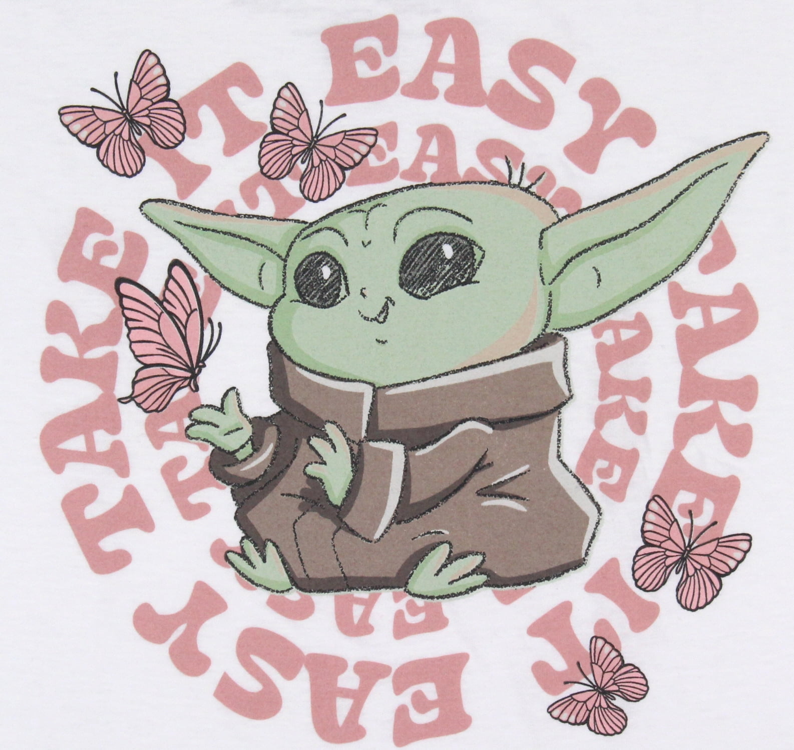 Star Wars Girls Grogu Take It Easy, Crew Neck, Short Sleeve, Graphic T-Shirt, Sizes 4-16