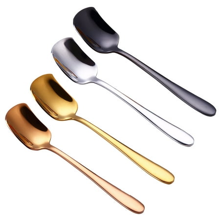 

Xing 4pcs Delicate Elegance Stainless Steel Ice Cream Spoon Dessert Spoons Coffee Tea Mixing Spoons