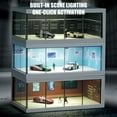 thumbnail image 2 of Scene Parking Lots Dioramas Storage Garage Box 1/64 Scale Diecast Model Car Scenarios Display Case with Led Light, 2 of 9