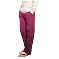 thumbnail image 1 of Pantalones de pijama largos de poliéster para hombre, informales, con estampado a cuadros, holgados y deportivos., 1 of 4