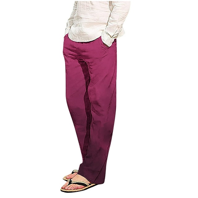 Pantalones de pijama largos de poliéster para hombre, informales, con estampado a cuadros, holgados y deportivos.