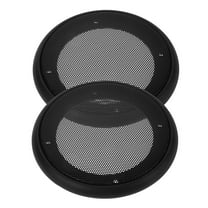 Car Audio Grille Car Speakers Speaker Grille Cover Ring Plastic Black 14.00X14.00X1.00CM 2 Pcs