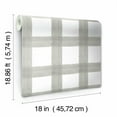 thumbnail image 4 of The Pioneer Woman Gray Charming Check Peel and Stick Wallpaper, 18" x 18.86', 4 of 6