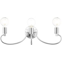 22 inch 3 Light Polished Chrome Bathroom Vanity light fixture with Steel base material