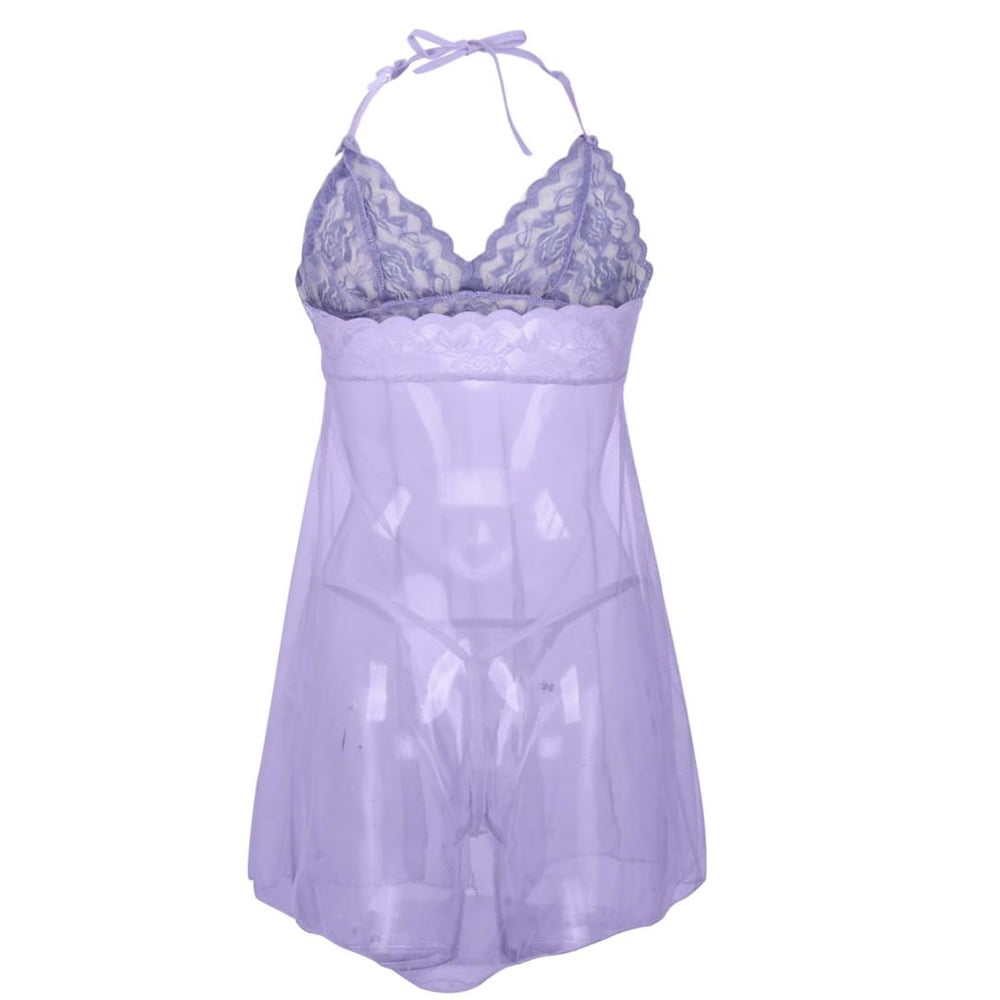 Yievot 2 Pcs Set Super Sexy Womens Lingerie Lace Dress Underwear Temptation Plus Size Womens 