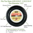 thumbnail image 3 of Marathon Universal Fit 8 in. Dia. x 14.5 in. Dia. 300 lb. capacity Centered Wheelbarrow Tire Polyurethane, 3 of 3
