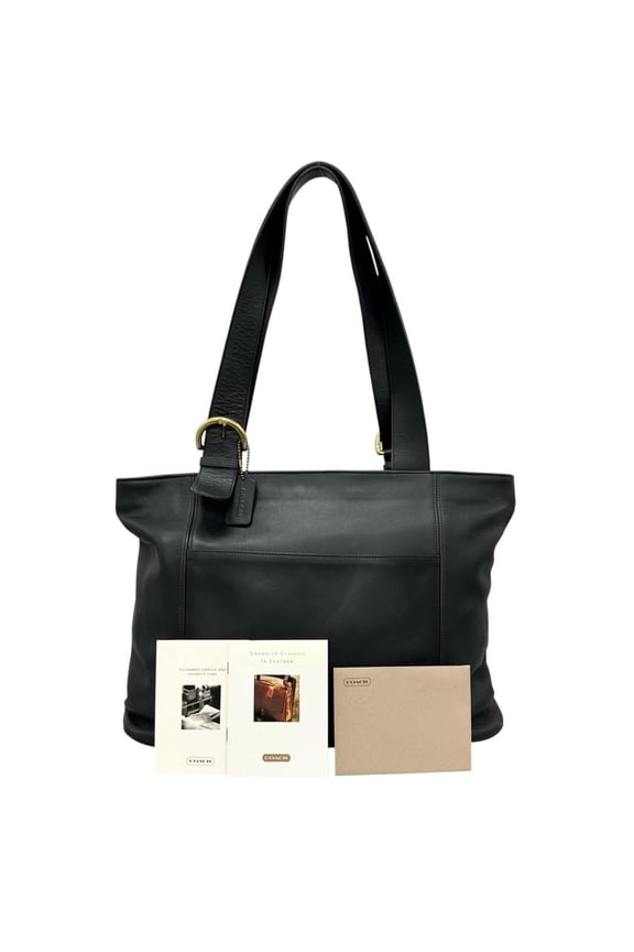 Pre-Owned Coach COACH Handbag Shoulder Bag 4155 Old Leather G6C Black