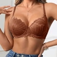 thumbnail image 3 of LIHOFIO Womens Wireless Push Up Bras Solid Color Lace Back Hook Underwire Lift Daily Bra, 3 of 5