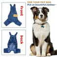 thumbnail image 2 of Pet Dog European And American Style Washed Denim Dungaree, Elastic And Comfortable Fabric With Adjustable Waist And Straps, Suitable For Small And Medium Dogs Daily Wear, 2 of 3