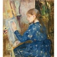 thumbnail image 2 of Berthe Morisot 20x22 Gold Ornate Framed and Double Matted Museum Art Print Titled - Young Girl Writing (1891), 2 of 4