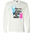thumbnail image 3 of Inktastic Gender Reveal Will it be a Little Buck or Doe? Long Sleeve T-Shirt, 3 of 5