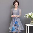 thumbnail image 1 of Summer Cotton Linen 2 Piece Set Dress Cardigan Women Party Midi Dresses Elegant Vintage Robe Femme5XL 77.5-85kg Gao Jinjia LED, 1 of 2