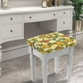 thumbnail image 5 of FOR U DESIGNS Daisy Print Stool Covers Rectangle 2 pcs Breathable Saddle Bar Stool Slipcover Removable Height Bar Stools Slipcovers with Elastic Band, 5 of 9