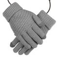 thumbnail image 3 of BadPiggies Heated Winter Gloves for Men Women, Electric Hand Warmers Windproof Touchscreen Thermal Warm Knit Gloves for Hiking Skiing Outdoor Sports - Gray, 3 of 10