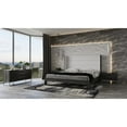 thumbnail image 4 of Modrest Heloise 89x96" Contemporary Vegan Leather EK Bed in Elm Gray/White, 4 of 5