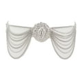 thumbnail image 6 of Women Hip Waist Belt Silver Metal Chain Side Waves Lion Charm S M L, 6 of 12