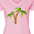 thumbnail image 4 of Inktastic Palm Trees Women's V-Neck T-Shirt, 4 of 5