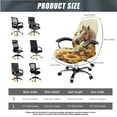 thumbnail image 5 of Xoenoiee Horse Sunflower Butterfly Print Office Chair Cover Stretchable Universal Computer Chair Cover Soft Washable Seat Covers Dustproof Desk Armchair Rotating Chair Slipcovers with Arm Covers, S, 5 of 6