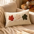 thumbnail image 7 of SLYNSHome Fall Throw Pillow Cover Maple Leaf Embroidery Soft Plush Textured Decorative Cushion Case For Sofa Couch Living Room Autumn Harvest Home Decor&nbsp;, 7 of 7