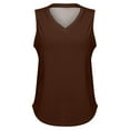 thumbnail image 4 of MESSUEN Sleeveless Tank Tops Tank Top for Women Loose Fit V-neck Raglan T Shirt Print Vest 2025 Loose Casual V Neck Shirt Flowing Top Women's Tops Womens Blouses Brown 2XL, 4 of 5