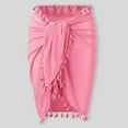 thumbnail image 2 of TODOZO Swimsuit Coverup for Women Skirt Sarong Coverups for Women Cover Ups for Swimwear Women Women's Irregular Multifunctional Bikini Cover Up Fringe Spliced Beach Skirt Pink One Size, 2 of 3