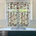 thumbnail image 3 of Kitchen Curtains 36 Inch Short - 3 Panel Set, Vintage Floral Butterfly Bee Botanical Print, Rod Pocket Window Curtain for Farmhouse, Modern Rustic, Spring Summer Decor, Easy Wash, 3 of 6