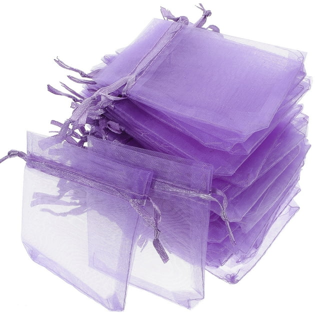 EeaseCA 50pcs Organza Candy Bags Jewelries Wrapping Bags Portable Drawstring Bags