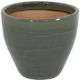 thumbnail image 3 of Sunnydaze Resort 13.5" x 13.5" x 12" Round Gray Ceramic Outdoor Planter, 3 of 13