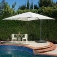 Mitchell Outdoor 9 ft Canopy Umbrella with Base, Beige