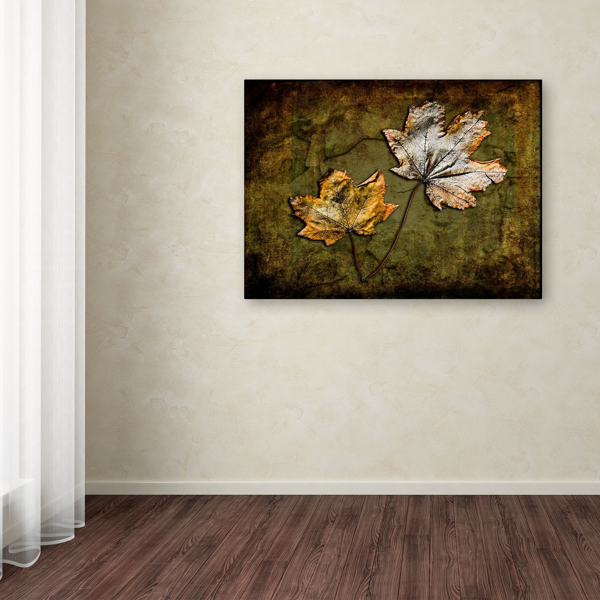 Trademark Fine Art 'Metallic Leaf 2' Canvas Art by LightBoxJournal